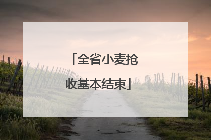 全省小麦抢收基本结束