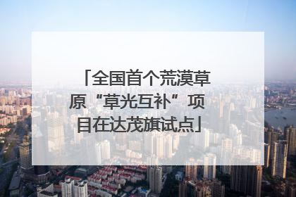 全国首个荒漠草原“草光互补”项目在达茂旗试点