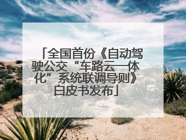 全国首份《自动驾驶公交“车路云一体化”系统联调导则》白皮书发布