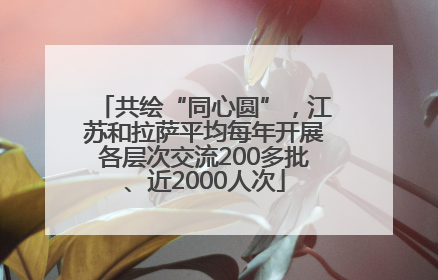 共绘“同心圆”，江苏和拉萨平均每年开展各层次交流200多批、近2000人次