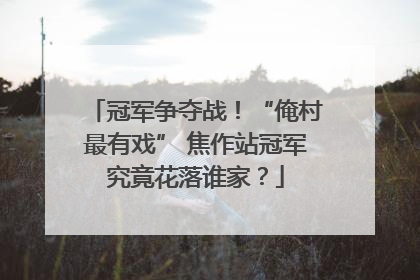 冠军争夺战！“俺村最有戏” 焦作站冠军究竟花落谁家？