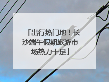 出行热门地！长沙端午假期旅游市场热力十足