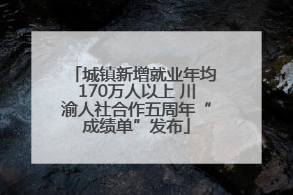 城镇新增就业年均170万人以上 川渝人社合作五周年“成绩单”发布