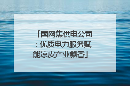 国网焦供电公司：优质电力服务赋能凉皮产业飘香