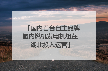 国内首台自主品牌氢内燃机发电机组在湖北投入运营