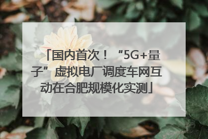 国内首次！“5G+量子”虚拟电厂调度车网互动在合肥规模化实测