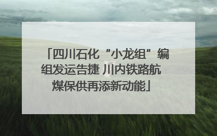 四川石化“小龙组”编组发运告捷 川内铁路航煤保供再添新动能