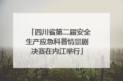 四川省第二届安全生产应急科普情景剧决赛在内江举行