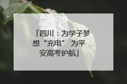 四川：为学子梦想“充电” 为平安高考护航