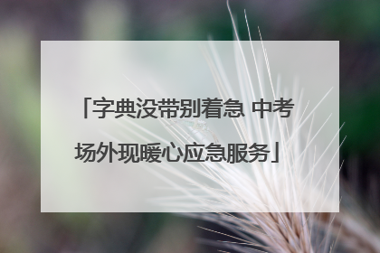 字典没带别着急 中考场外现暖心应急服务