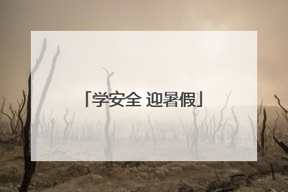 学安全 迎暑假
