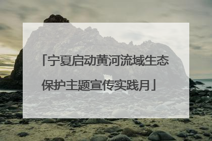 宁夏启动黄河流域生态保护主题宣传实践月