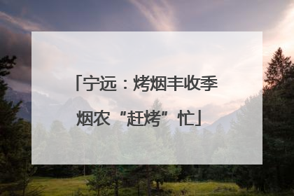 宁远：烤烟丰收季 烟农“赶烤”忙