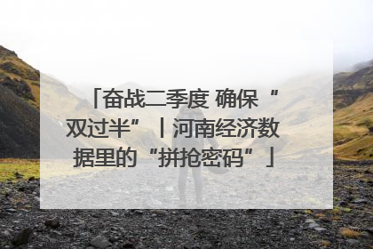 奋战二季度 确保“双过半”丨河南经济数据里的“拼抢密码”