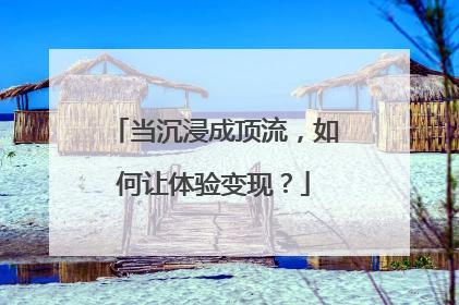 当沉浸成顶流，如何让体验变现？