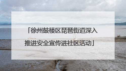 徐州鼓楼区琵琶街道深入推进安全宣传进社区活动