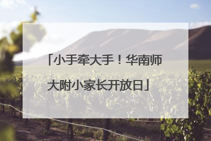 小手牵大手！华南师大附小家长开放日