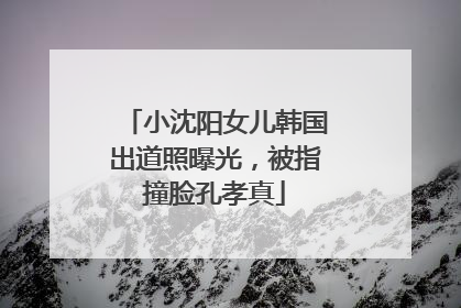 小沈阳女儿韩国出道照曝光，被指撞脸孔孝真
