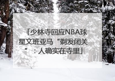 少林寺回应NBA球星文班亚马“剃发闭关”：人确实在寺里