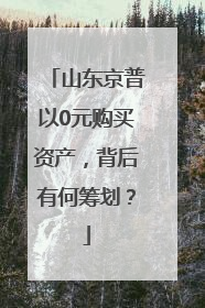 山东京普以0元购买资产，背后有何筹划？