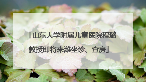 山东大学附属儿童医院程璐教授即将来潍坐诊、查房