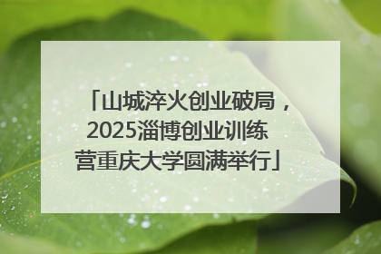 山城淬火创业破局，2025淄博创业训练营重庆大学圆满举行