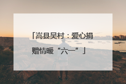 嵩县吴村：爱心捐赠情暖“六一”