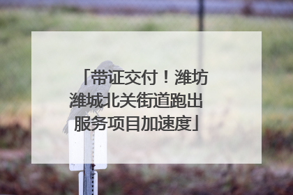 带证交付！潍坊潍城北关街道跑出服务项目加速度