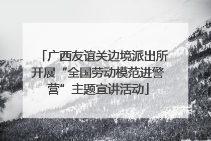 广西友谊关边境派出所开展“全国劳动模范进警营”主题宣讲活动