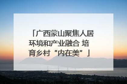 广西蒙山聚焦人居环境和产业融合 培育乡村“内在美”