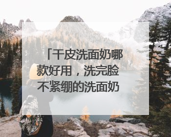 干皮洗面奶哪款好用，洗完脸不紧绷的洗面奶推荐，收藏