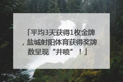 平均3天获得1枚金牌，盐城射阳体育获得奖牌数呈现“井喷”！