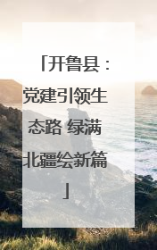 开鲁县：党建引领生态路 绿满北疆绘新篇