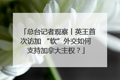总台记者观察丨英王首次访加 “软”外交如何支持加拿大主权？