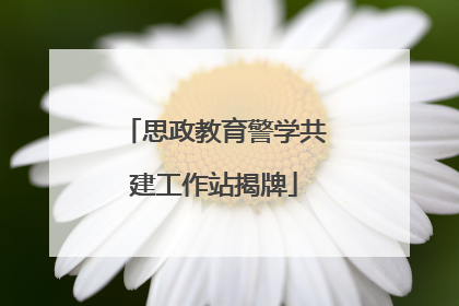 思政教育警学共建工作站揭牌