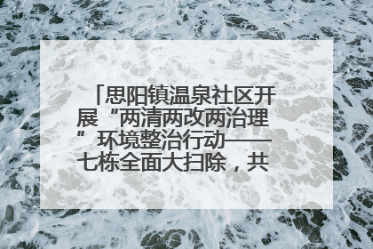 思阳镇温泉社区开展“两清两改两治理”环境整治行动——七栋全面大扫除，共建洁净家园