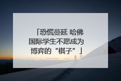 恐慌蔓延 哈佛国际学生不愿成为博弈的“棋子”