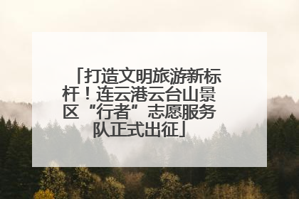打造文明旅游新标杆！连云港云台山景区“行者”志愿服务队正式出征