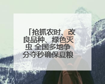 抢抓农时、改良品种、绿色灭虫 全国多地争分夺秒确保夏粮丰收