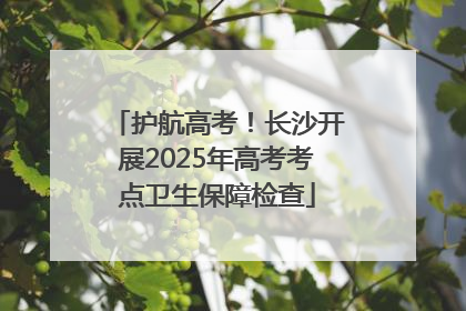 护航高考！长沙开展2025年高考考点卫生保障检查