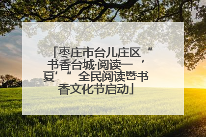 枣庄市台儿庄区“书香台城·阅读一‘夏’”全民阅读暨书香文化节启动