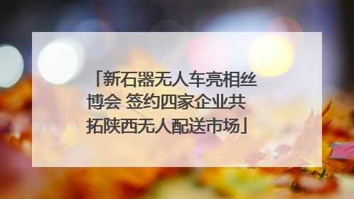 新石器无人车亮相丝博会 签约四家企业共拓陕西无人配送市场