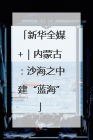 新华全媒+｜内蒙古：沙海之中建“蓝海”