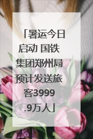 暑运今日启动 国铁集团郑州局预计发送旅客3999.9万人