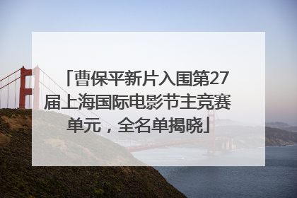 曹保平新片入围第27届上海国际电影节主竞赛单元，全名单揭晓