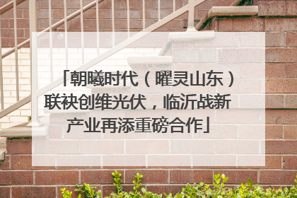 朝曦时代（曜灵山东）联袂创维光伏，临沂战新产业再添重磅合作