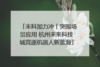 未科加力冲丨突围场景应用 杭州未来科技城竞逐机器人新蓝海