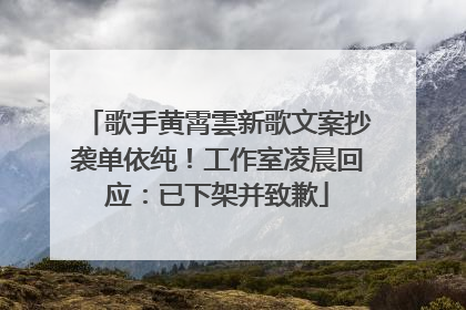 歌手黄霄雲新歌文案抄袭单依纯！工作室凌晨回应：已下架并致歉
