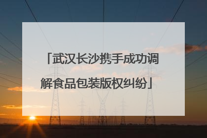 武汉长沙携手成功调解食品包装版权纠纷