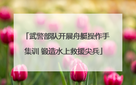 武警部队开展舟艇操作手集训 锻造水上救援尖兵